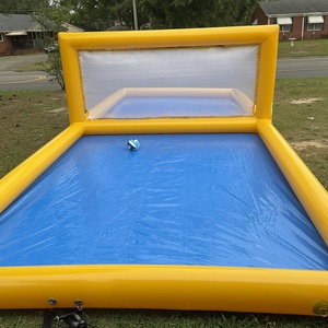 33ft גדול pvc מסחרי מתנפחים טרמפולינה כדורעף מגרש בריכה אגם מתנפחים משחק מים כדורעף משחק לילדים מבוגרים - Product Image 6