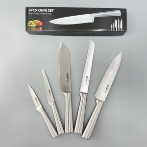 Five-piece household kitchen <b>knife</b> <b>set</b> chef's <b>knife</b> all-steel round handle multi-purpose <b>knife</b> <b>set</b> - Product Image 2