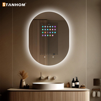 STANHOM Minimalist Android Touch Screen LED Smart Bathroom Mirror Illuminated Waterproof Anti-Oxidation Protection IP44 Rating