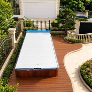 Couverture de <span class=keywords><strong>piscine</strong></span> automatique <span class=keywords><strong>en</strong></span> alliage d'aluminium écologique antidérapante, <span class=keywords><strong>volet</strong></span> <span class=keywords><strong>roulant</strong></span> de sécurité, lames isolées remplies de mousse, moteur DC24V - Product Image 2