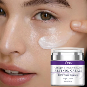 OEM Crème au collagène <span class=keywords><strong>et</strong></span> au rétinol acide hyaluronique 50G Crème <span class=keywords><strong>anti</strong></span>-rides Crème hydratante liftante nourrissante réparatrice pour le visage - Product Image 2