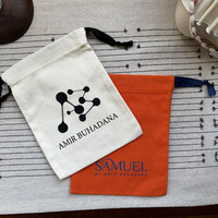 Sac de sport à cordon de serrage en toile 100% coton orange personnalisé pour les voyages en plein air