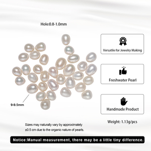 Perlas de Agua Dulce Naturales Cultivadas Blancas RINNTIN PP13 3A de 3-12 mm, Perlas Redondas Sueltas de Alta Calidad al por Mayor - Product Image 2