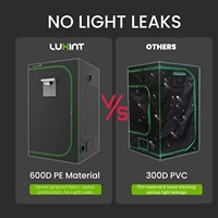 Kit complet de serre de culture intelligente LUXINT 3 x 3 pieds pour 3 plantes avec barre LED de culture de 240 W et système de ventilation à conduit de 4 pouces