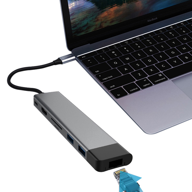 All-In-One Aluminum USB OTG Card Reader With Type-C Interface External Installation Compatible With SD TF Type-C USB-C D-Cards