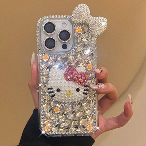 MOQ500 ¡Gran oferta! Nueva funda transparente 3D con diseño de gatito y diamantes <span class=keywords><strong>para</strong></span> <span class=keywords><strong>iPhone</strong></span> 16, 15, 14 Plus, 13, 12, 11 Pro Max, 17 Air, 17 Pro Max - Product Image 2