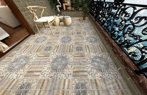 400x400mm bề mặt không đồng đều bắt chước tự nhiên sỏi sỏi đá không trượt tráng men gốm sân thượng sàn vườn gạch - Product Image 3