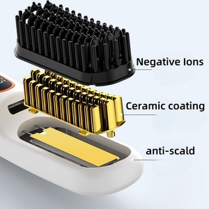 Cepillo Alisador de Cabello Iónico Infrarrojo Recargable por USB, Inalámbrico, con Iones Negativos y Rayos Infrarrojos - Product Image 2