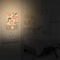 Lampe d'ambiance décorative personnalisée à impression UV, veilleuse automatique avec photo sur mesure, activée par le mouvement, pour cadeau, art mural