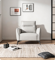 Sofa kain anti gores dan kursi malas modern satu dudukan, langsung dari pabrik, untuk digunakan di ruang tamu hotel.