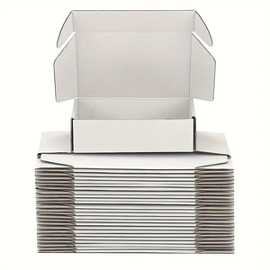 <span class=keywords><strong>Acheter</strong></span> en gros en Chine boîte en carton ondulé blanc avec logo personnalisé boîte postale d'expédition emballage de vêtements pour robe - Product Image 2