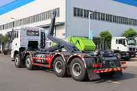 Camion benne à bras articulé 8x4 robuste pour déchets, châssis Shacman M3000, véhicule de transfert de déchets à conteneur amovible