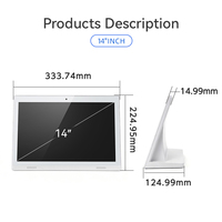 14 İnç Android Tablet Masaüstü L Şeklinde Standlı Tablet Restoran Sipariş Verme Medya Oynatıcı RK3566 4G LTE POE Android Tablet PC