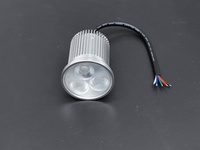 3*4W RGBW (blanc chaud) projecteur LED; entrée DC12V; avec pilote PWM à 5 fils à l'intérieur; taille: D50 * 88mm;30 degrés
