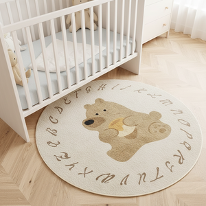 Custom Polyester Printed Round <strong>Kids</strong> Play <strong>Mat</strong> Cute <strong>Kids</strong> <strong>Floor</strong> Cushions for Home Daycare Preschool Kindergarten - Product Image 2