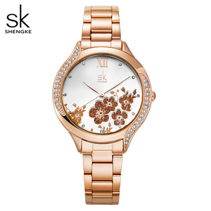 Reloj de pulsera impermeable con incrustaciones de diamantes, elegante, floral, estéreo, para mujer - Product Image 2