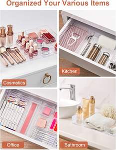 Kitchen Bathroom Spice <b>Shoes</b> Clothing Makeup Desk Stackable Five-Tier Drawer Dividers Clear Multifunction Storage Box Food - Product Image 6