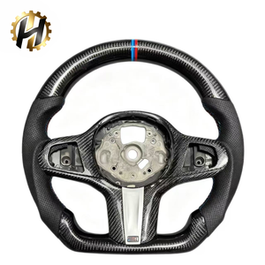 Volant sport en cuir et fibre de carbone HZ personnalisé pour <span class=keywords><strong>BMW</strong></span> M3 M5 Série 3 Série 5 F10 F20 F30 F31 F32 - Product Image 1