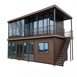 Villa di Lusso a 2 Piani in Container Moderno con Pareti in Vetro, Casa Prefabbricata Modulare Duplex per <span class=keywords><strong>Resort</strong></span>, Hotel, Edifici per Uffici - Product Image 1