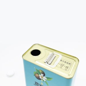 Boîte en métal rectangulaire de 2,5 L de haute qualité pour huile comestible avec impression offset - Product Image 6