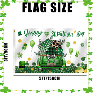 St. Patrick's Day Double Sided 3 * 5FT <b>Flag</b> Love Pattern Digital Printing Decoration - Product Image 3