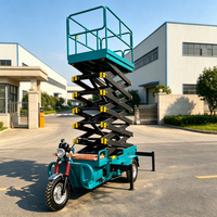 Plateforme de travail aérienne mobile à ciseaux, tricycle hydraulique électrique, 500 kg, pour travaux de construction intérieurs et extérieurs, 4m-12m