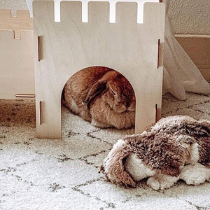 Sperrholz Spielzeug Schloss Spielhaus Pet Hide <span class=keywords><strong>House</strong></span> Holz Kaninchen haus - Product Image 5