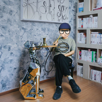 Grand présentoir de chicha en résine, style dessin animé, sur pied, avec plateau, pour bar lounge et décoration intérieure