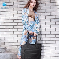 Sac fourre-tout décontracté écologique avec fermeture éclair - Polyester doux recyclé 2-2,9 L Grande capacité extensible & MOQ 50 pièces