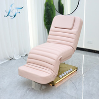 Table de massage électrique de luxe personnalisée avec base dorée, 3/4 moteurs, pour soins du visage et extensions de cils