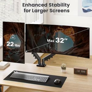 Cost Effective Spring Assisted Dual Monitor Arm 17"-32" Computer VESA Mount Dual Monitor Stand <b>Bracket</b> - Product Image 2