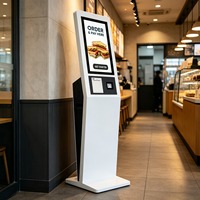 Kiosque de paiement tout-en-un OSCAN 21,5 pouces sur pied, compatible Android/Linux/Windows, avec scanner et imprimante intégrés, écran tactile capacitif