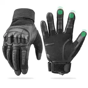 Guantes de seguridad tácticos para motocicleta, protectores de manos antideslizantes de dedo completo, transpirables, personalizados, para invierno