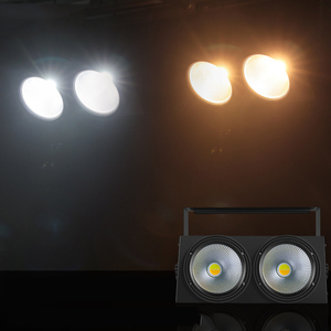 RuiEn 200W Branco Quente Cor Branca 3in1 Disco Stage Light 2-Eye COB <span class=keywords><strong>Blinder</strong></span> Light com DMX Controle Fill Effect Iluminação Estágio - Product Image 3