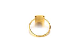 定制珠宝励志18k镀金不锈钢Tu es seule limite雕刻女性个性化戒指 - Product Image 5