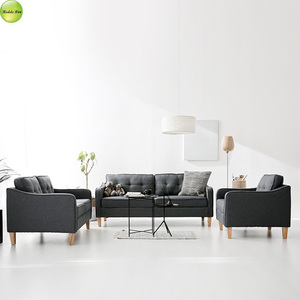 Juego de sofás de 3 piezas grises premium: tela duradera, aspecto elegante, ideal para <span class=keywords><strong>interiores</strong></span> de casas contemporáneas - Product Image 3
