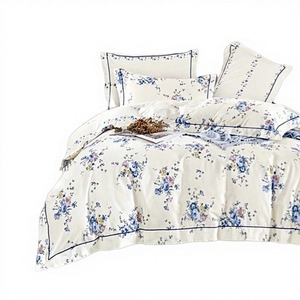 Parure de couette moderne en coton 100% tissé, motif végétal imprimé, personnalisable, 200 fils/cm², toutes saisons, qualité supérieure - Product Image 1