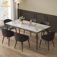 Chaise de salle à manger de style moderne nordique en cuir PU rembourrée avec pieds en bois massif et dossier pied-de-poule pour restaurant