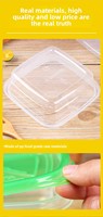 Boîte à lunch réutilisable en PP, contenant alimentaire en plastique de qualité alimentaire avec couvercle à fermoir antivol pour l'emballage de gâteaux, de yaourts et de desserts