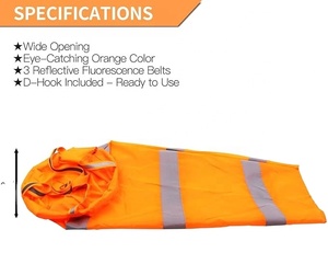 Polyester Wind Direction Measurement <b>Sock</b> Bag Measurement for Outdoors with Reflective Belt Windsock - Product Image 2