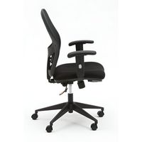 DRACO Chaise de bureau ergonomique Design contemporain Hauteur réglable Multi-verrouillage Contact permanent Mouvement PP 3 couleurs-Noir