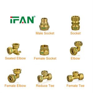 Muestras gratuitas IFAN: Conexiones de latón <span class=keywords><strong>multicapa</strong></span>, codo y t de compresión de latón de <span class=keywords><strong>16</strong></span>-32 mm - Product Image 2