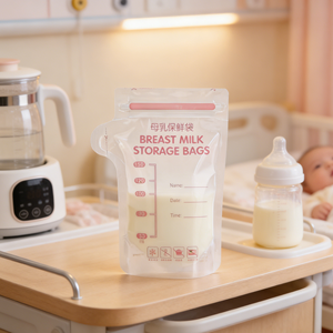 Sachets de conservation de lait maternel en forme de théière de 150 ml, prêts à être expédiés - Pochettes de congélation verticales sans BPA avec fermeture éclair pour les mères allaitantes - Product Image 2