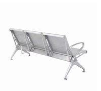 Chaise d'hôpital 3 places Zone d'attente Accoudoirs Chaise d'attente en acier inoxydable Chaise de patient