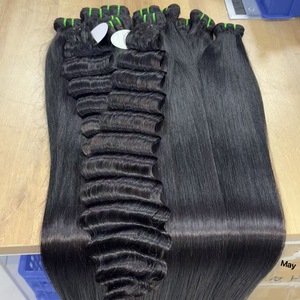 Prix de gros Mèches de cheveux humains bruts 100% naturels, disponibles en styles Lisse, Ondulé 'Water Wave', Ondulé 'Deep Wave', Bouclé 'Burmes Deep Curly', en stock - Product Image 6