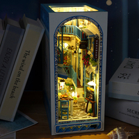 Maison Miniature Étagère Étagère Insertion Miniatures Maison Modèle Kit Collection Anniversaire Jouet Cadeaux Livre