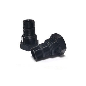 オイルフィルターネジ5/8-24、1/<span class=keywords><strong>2</strong></span>-28 NPTアルミアダプターフィッティング、高品質三ネジ複合燃料フィルタージョイント - Product Image 1