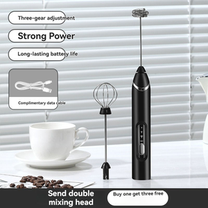 เครื่องตีฟองนมไฟฟ้าแบบชาร์จได้ เครื่องผสมเครื่องดื่มในครัว เครื่องตีไข่ เครื่องปั่นขนาดเล็ก เครื่องทำฟองนม เครื่องตีฟองนมแบบมือถือสำหรับกาแฟ - Product Image 2