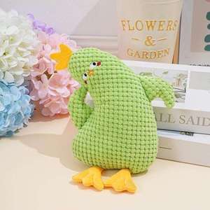 New Eco-Friendly Cartoon <b>Plush</b> Sleep Companion Green Chicken Durable Chew Toy for Dogs Sound Toy Daily Use Wholesale - Product Image 6