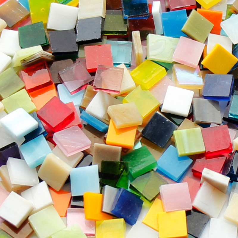 200 Pièces Mosaïque Cristal 1x1cm Couleurs Mélangées - Verre Pour Loisirs Créatifs Et Décoration